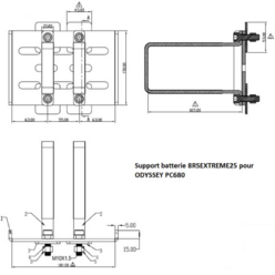 Support V2 pour Batterie Odyssey 25 & Shido 16